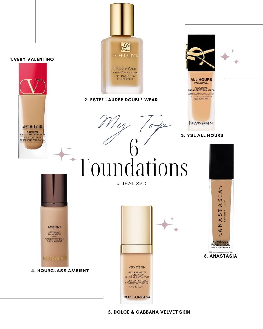 my top 6 favorite foundations for flawless skin over 45