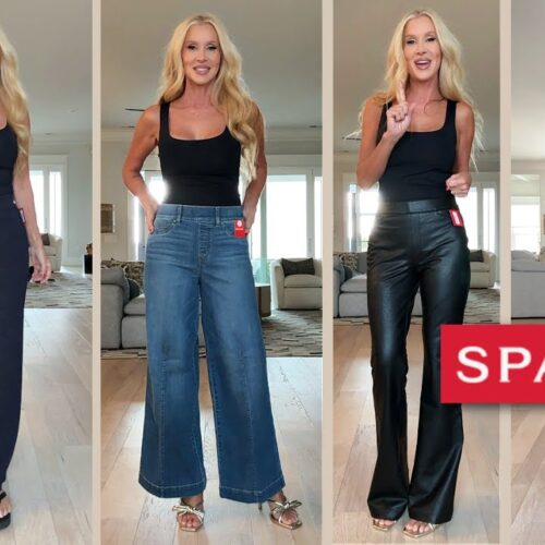 FRIDAY HAUL | Huge SPANX & FRAME Denim TRY ON | (Airport/Travel) Cool Girl Chic