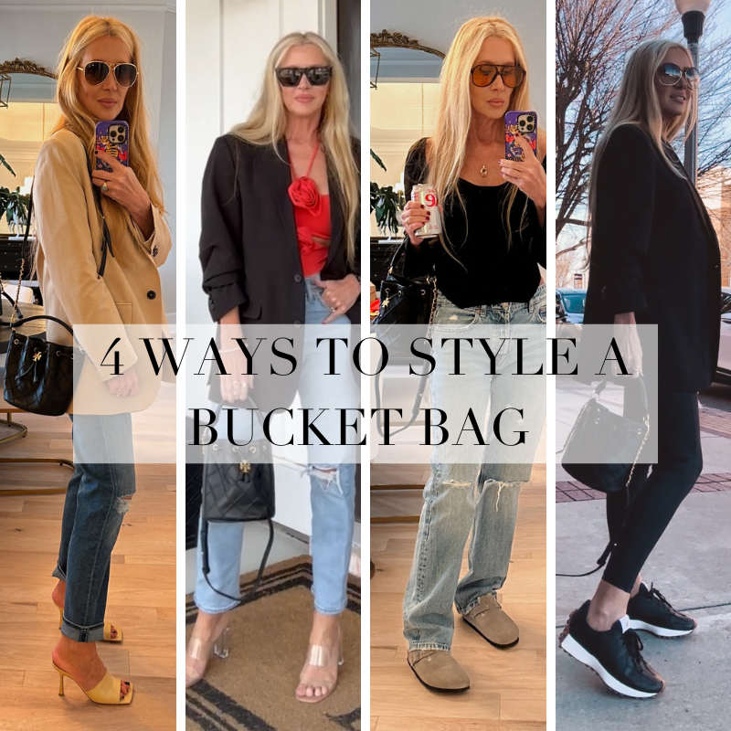 4 ways to style a bucket bag