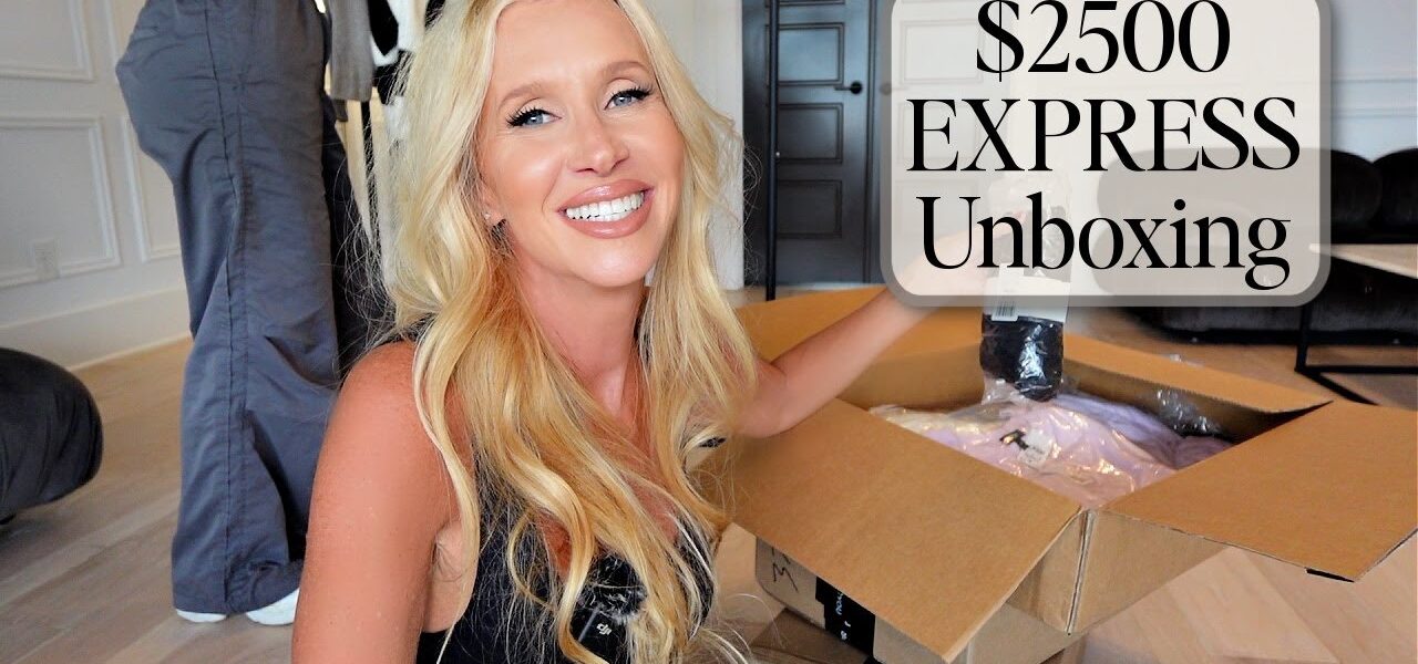 EXPRESS $2500 Unboxing & Try On | 50% OFF OF EVERYTHING!!